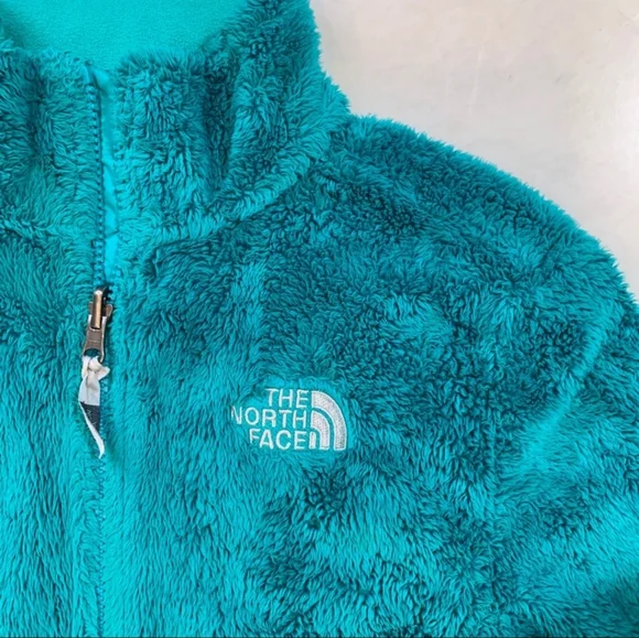 North Face Teal Zip-Up Fleece Women's Small - Picture 2 of 6